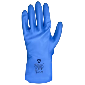 Guante de Acrilo Nitrilo flocado Azul