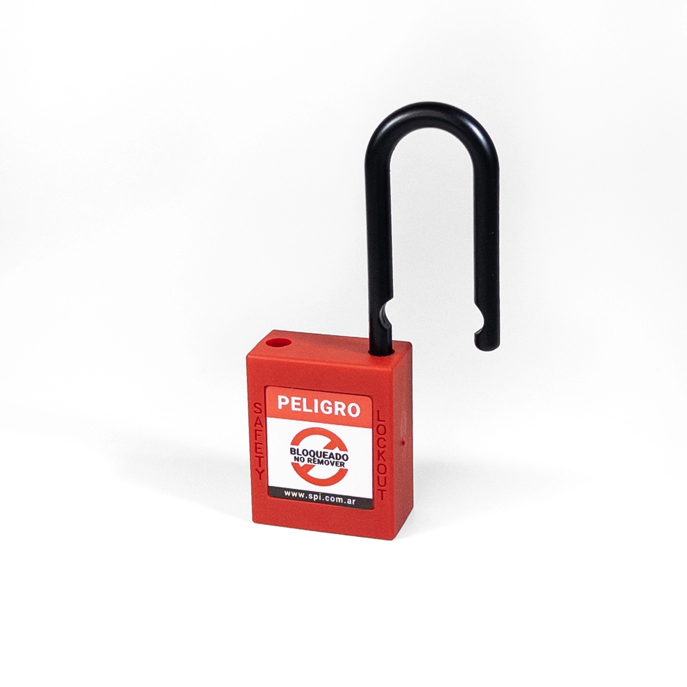 Candado Termoplástico Rojo Dieléctrico, Paso 20x38 mm de Nylon