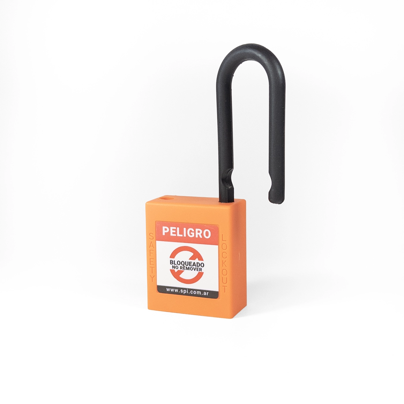 Candado Termoplástico Naranja Dieléctrico, Paso 20x38mm de Nylon