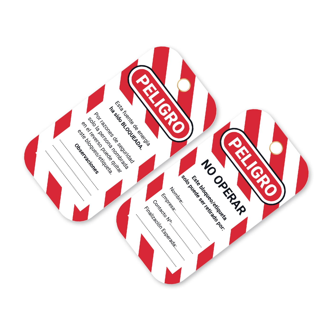 Tarjeta "No Operar", Tamaño 76x138mm