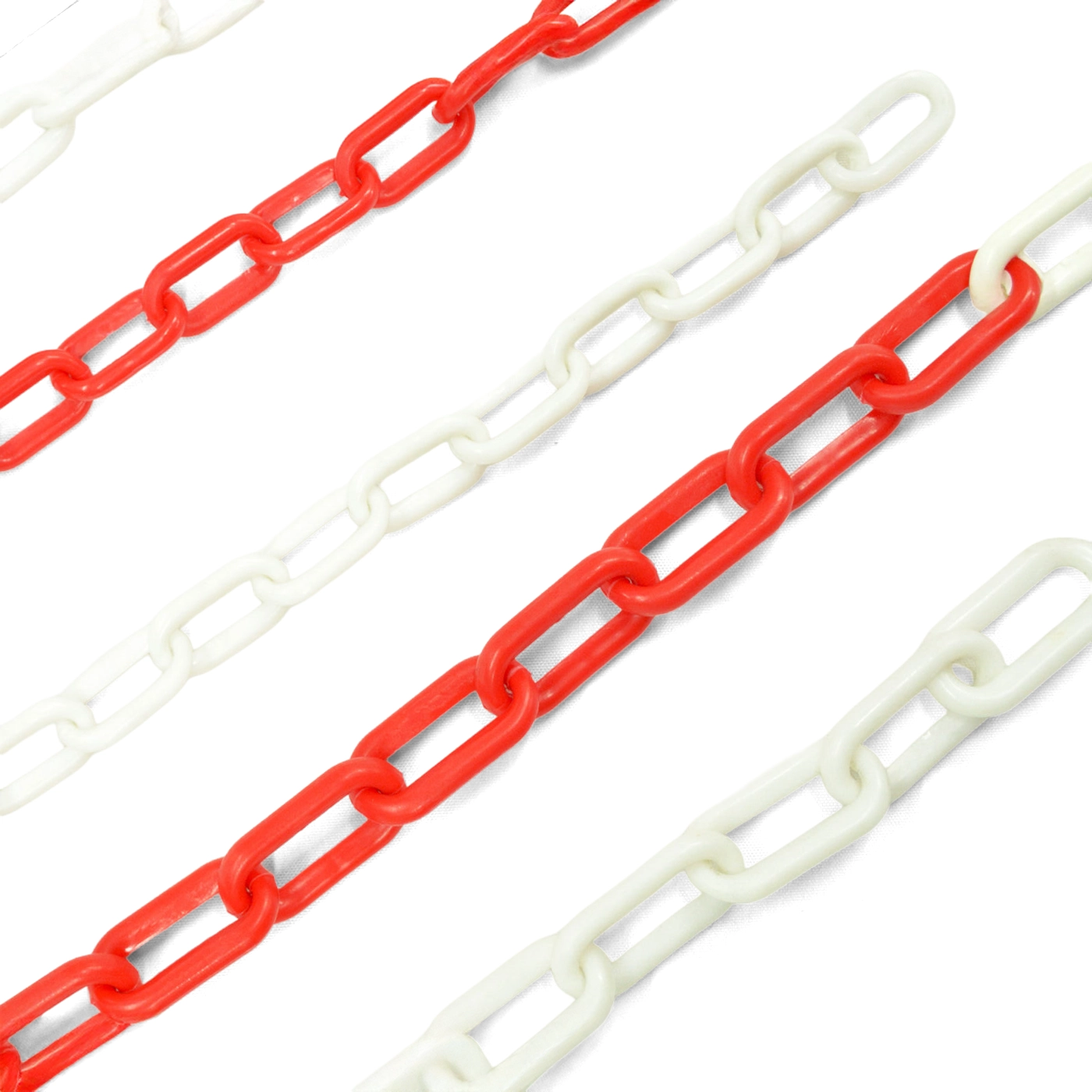 Cadena de PE 4mm Roja y Blanca - Económico