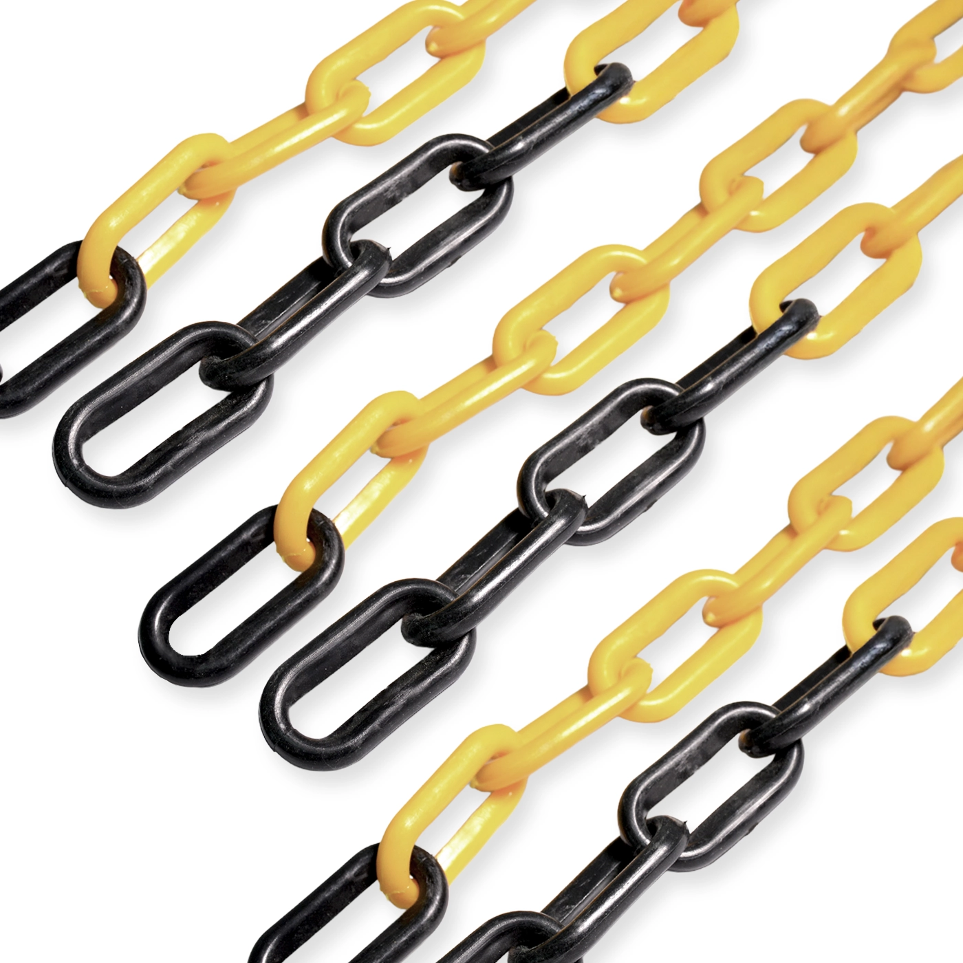 Cadena de PE 6mm Amarilla y Negra - Económico